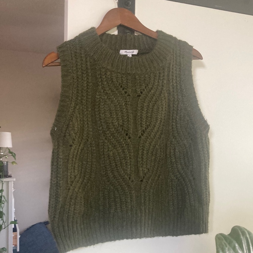 Madewell Olive Green Sweater Vest